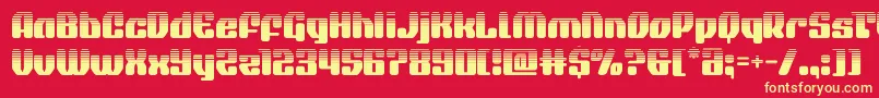 quasarpacerhalf Font – Yellow Fonts on Red Background