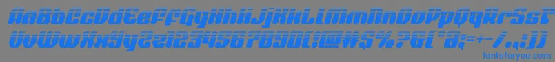 quasarpacerhalfital Font – Blue Fonts on Gray Background