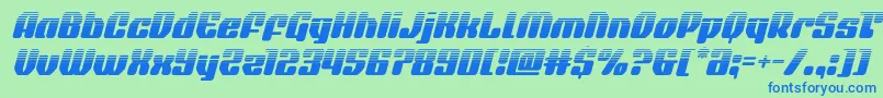 quasarpacerhalfital Font – Blue Fonts on Green Background
