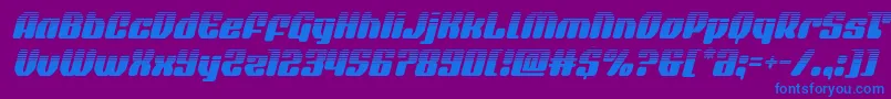 quasarpacerhalfital Font – Blue Fonts on Purple Background
