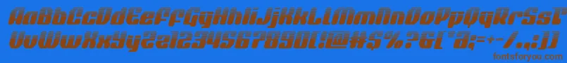 quasarpacerhalfital Font – Brown Fonts on Blue Background