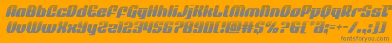 フォントquasarpacerhalfital – オレンジの背景に灰色の文字