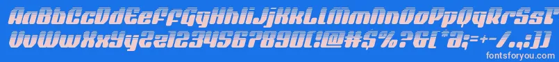 quasarpacerhalfital Font – Pink Fonts on Blue Background