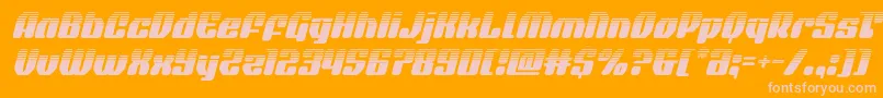 quasarpacerhalfital Font – Pink Fonts on Orange Background