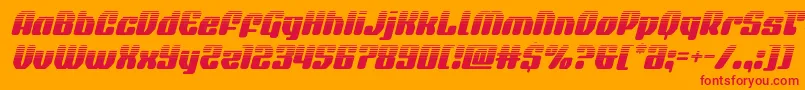 quasarpacerhalfital Font – Red Fonts on Orange Background