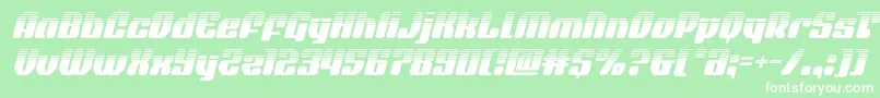 quasarpacerhalfital Font – White Fonts on Green Background