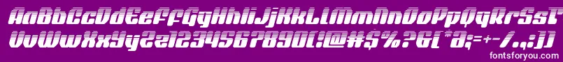 quasarpacerhalfital-fontti – valkoiset fontit violetilla taustalla