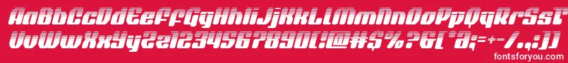 Шрифт quasarpacerhalfital – белые шрифты на красном фоне