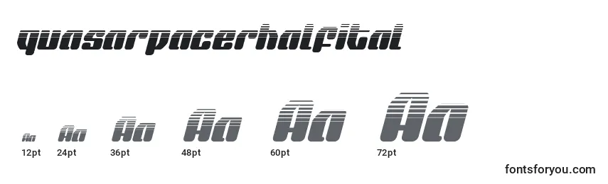 Размеры шрифта Quasarpacerhalfital