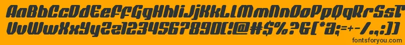 quasarpacerital Font – Black Fonts on Orange Background