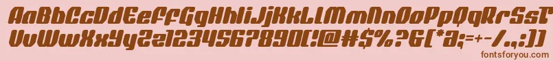 quasarpacerital Font – Brown Fonts on Pink Background