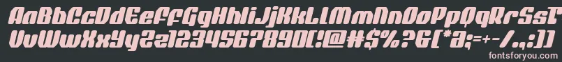 quasarpacerital Font – Pink Fonts on Black Background