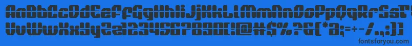 Шрифт quasarpacerlaser – чёрные шрифты на синем фоне