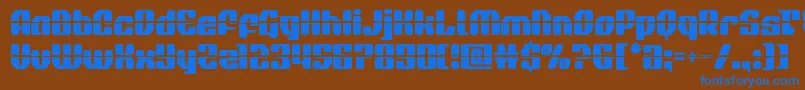 quasarpacerlaser Font – Blue Fonts on Brown Background