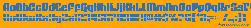 quasarpacerlaser Font – Blue Fonts on Orange Background