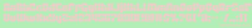 quasarpacerlaser Font – Pink Fonts on Green Background