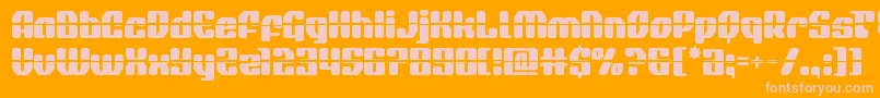 quasarpacerlaser Font – Pink Fonts on Orange Background