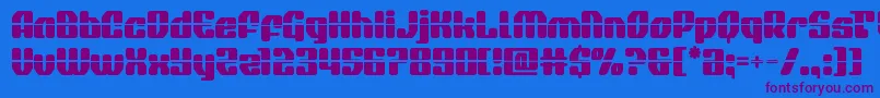 quasarpacerlaser Font – Purple Fonts on Blue Background