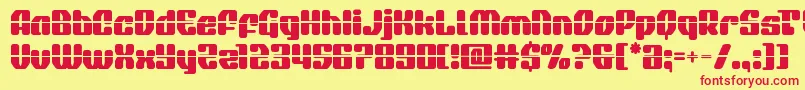 quasarpacerlaser Font – Red Fonts on Yellow Background