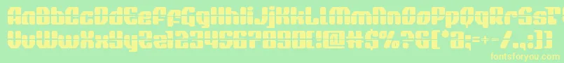 quasarpacerlaser Font – Yellow Fonts on Green Background