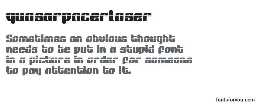 Review of the Quasarpacerlaser Font