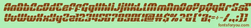 quasarpacerlaserital Font – Brown Fonts on Green Background