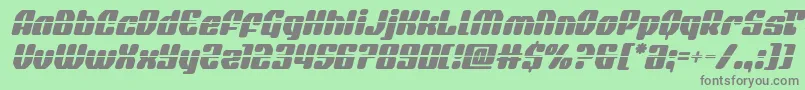 quasarpacerlaserital Font – Gray Fonts on Green Background