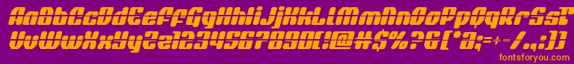 quasarpacerlaserital Font – Orange Fonts on Purple Background