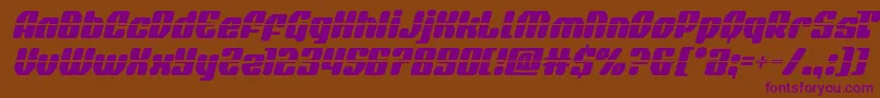 quasarpacerlaserital Font – Purple Fonts on Brown Background