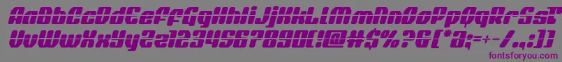 quasarpacerlaserital-Schriftart – Violette Schriften auf grauem Hintergrund