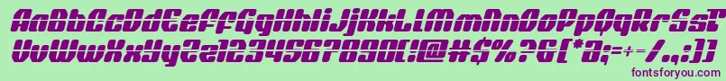 quasarpacerlaserital Font – Purple Fonts on Green Background