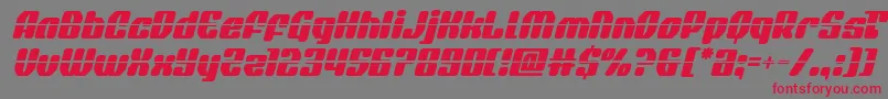 quasarpacerlaserital Font – Red Fonts on Gray Background