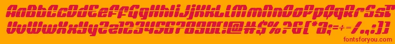 quasarpacerlaserital Font – Red Fonts on Orange Background