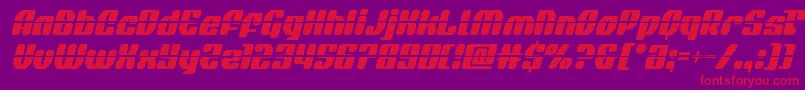 quasarpacerlaserital Font – Red Fonts on Purple Background