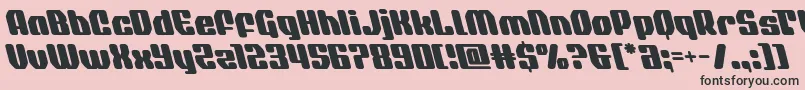 quasarpacerleft Font – Black Fonts on Pink Background