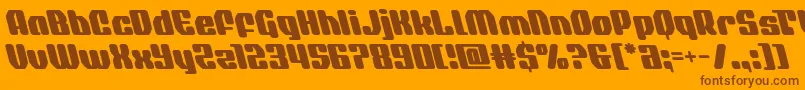 quasarpacerleft Font – Brown Fonts on Orange Background