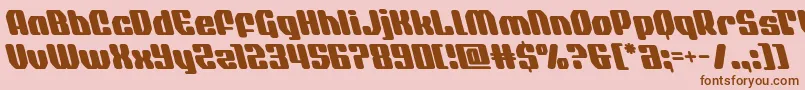 quasarpacerleft Font – Brown Fonts on Pink Background