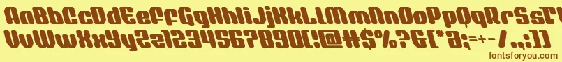 quasarpacerleft Font – Brown Fonts on Yellow Background