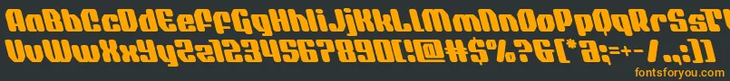 quasarpacerleft Font – Orange Fonts on Black Background