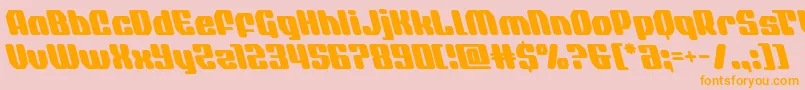 quasarpacerleft Font – Orange Fonts on Pink Background