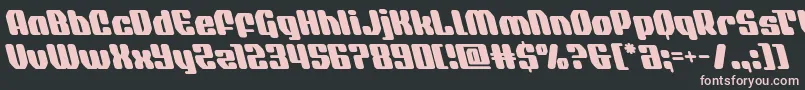quasarpacerleft Font – Pink Fonts on Black Background