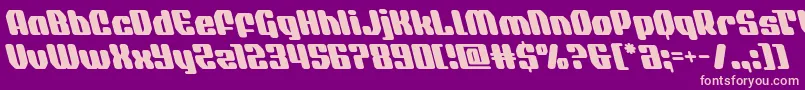 quasarpacerleft Font – Pink Fonts on Purple Background