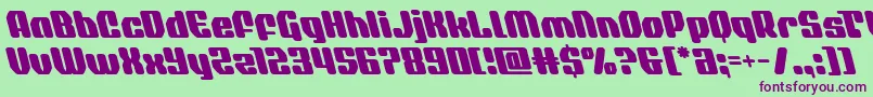 quasarpacerleft Font – Purple Fonts on Green Background