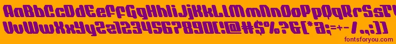 quasarpacerleft Font – Purple Fonts on Orange Background