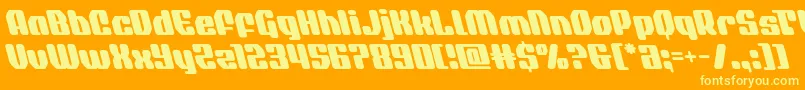 Saiba mais sobre a fonte quasarpacerleft Fonte quasarpacerleft – fontes amarelas em um fundo laranja