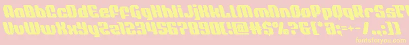 quasarpacerleft Font – Yellow Fonts on Pink Background