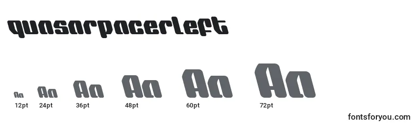 Размеры шрифта Quasarpacerleft