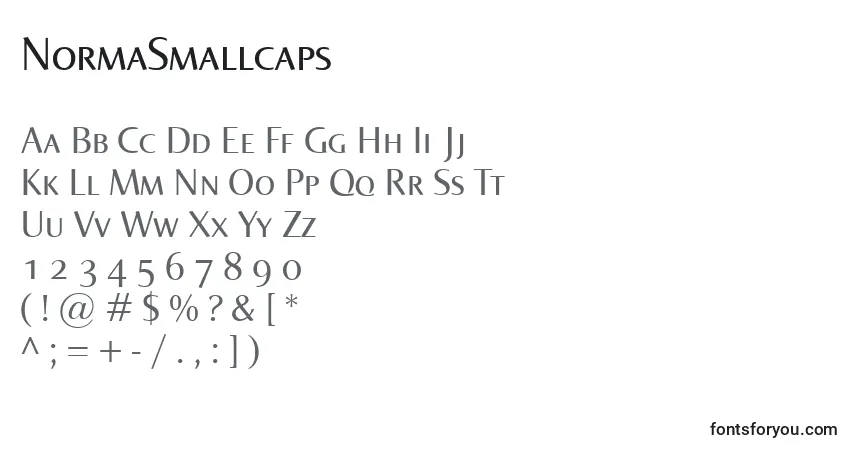 Шрифт NormaSmallcaps – алфавит, цифры, специальные символы