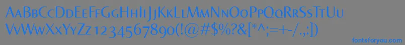 NormaSmallcaps Font – Blue Fonts on Gray Background