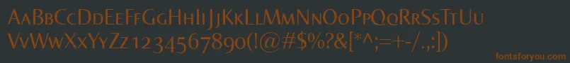 NormaSmallcaps Font – Brown Fonts on Black Background